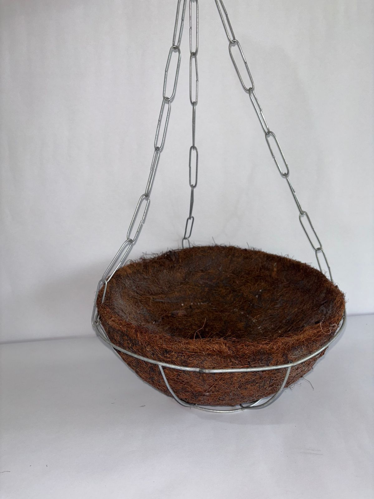 Maceta canasta de fibra de coco 15X30 CM